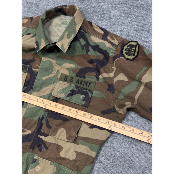 Vintage US Army Woodland Camo BDU Combat Jacket Medium Short 90s - Picture 8 of 13